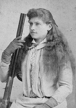 Portrait of a young Annie Oakley